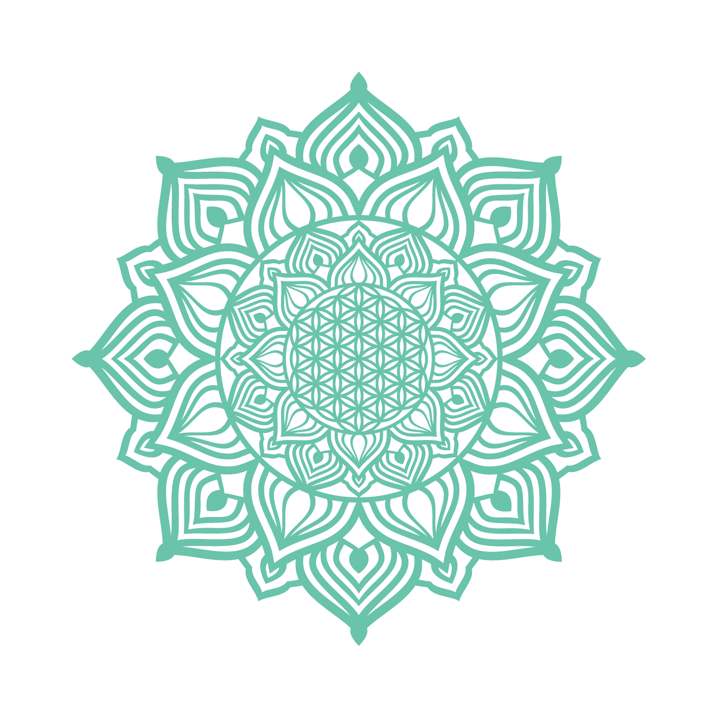 השמש העולה - מנדלה מעוגלת