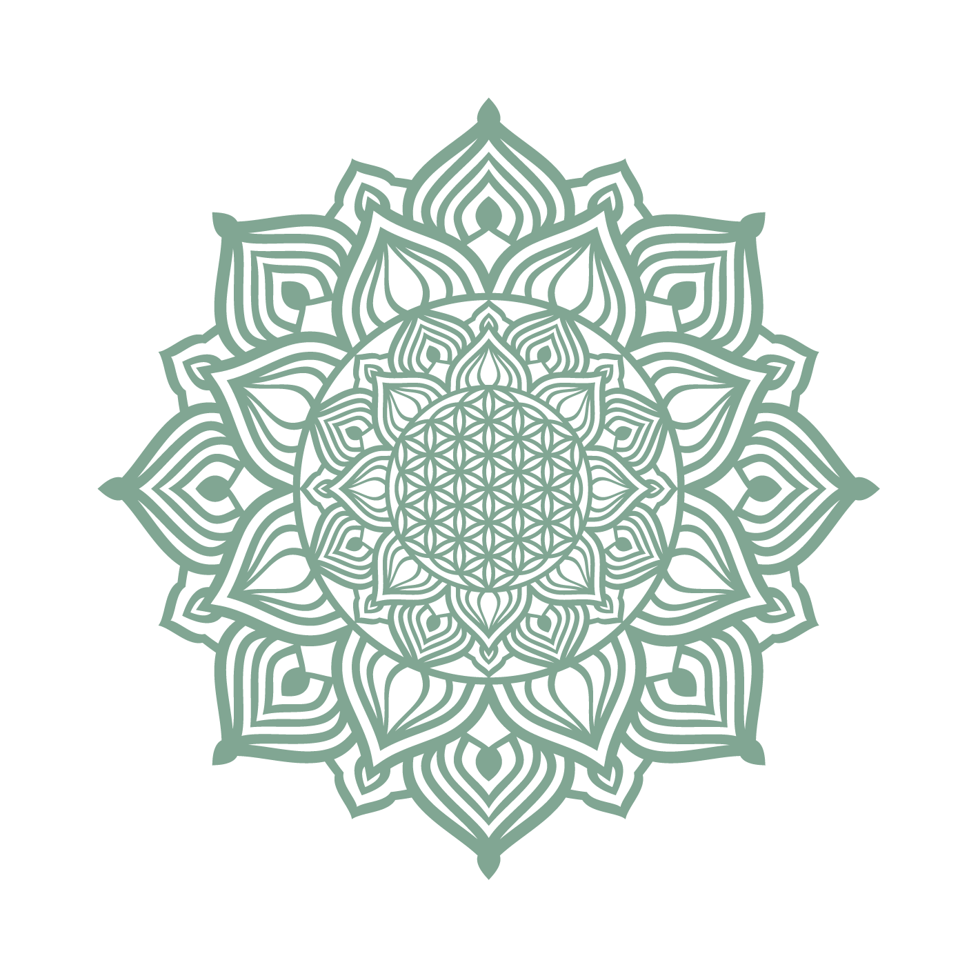 השמש העולה - מנדלה מעוגלת